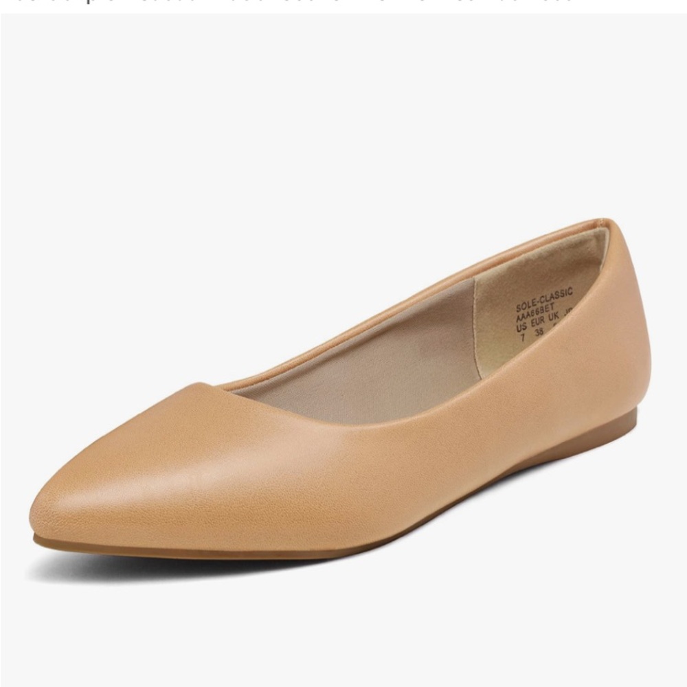 Dream Pairs Camel Pointed Toe Flats
